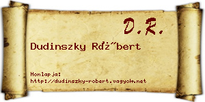 Dudinszky Róbert névjegykártya
