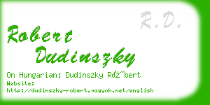 robert dudinszky business card